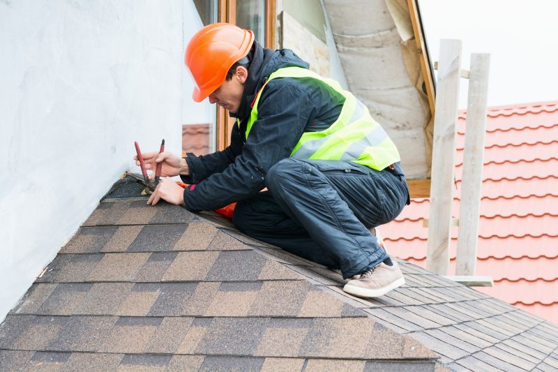 Roofing Worker with Tools